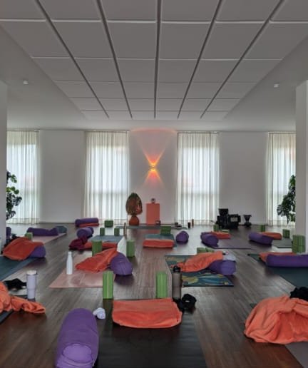 Der Yogaraum ist vorbereitet